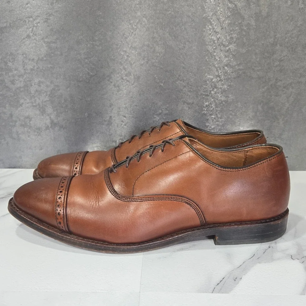 Allen Edmonds Dress Shoes Mens 9.5 EE Fifth Avenue Brown Leather Cap Toe Oxford